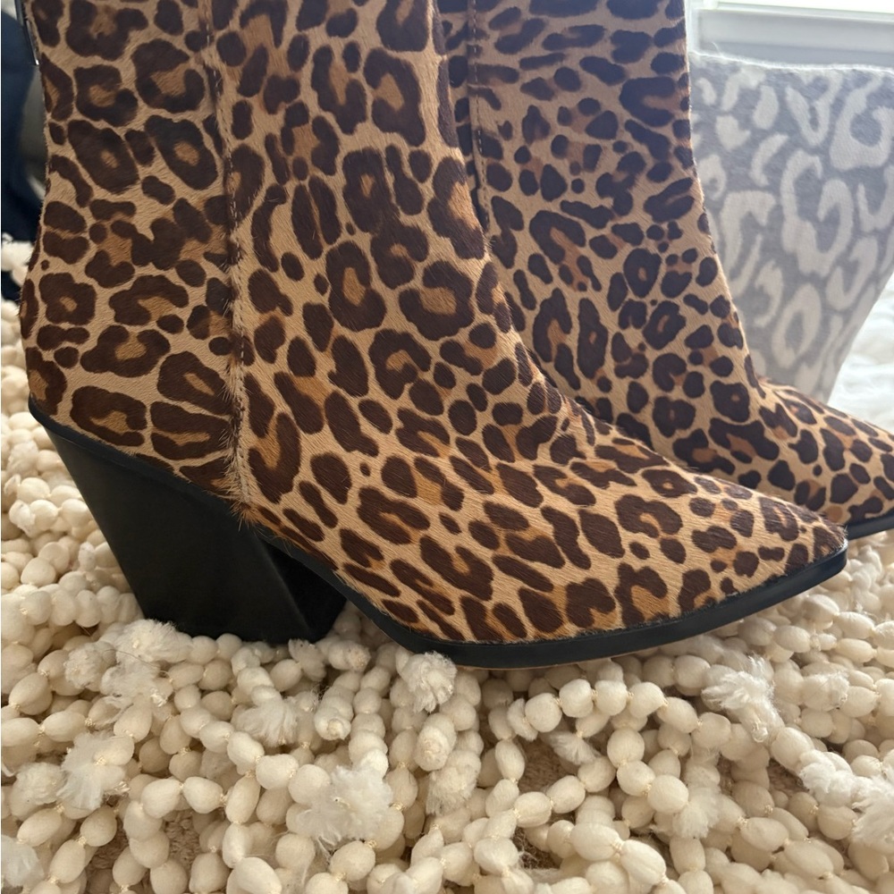 Dolce Vita Leopard Print Heeled Boots
